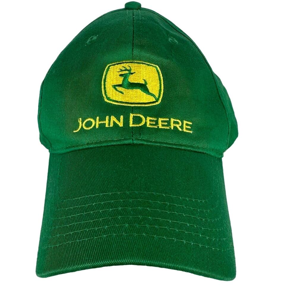 K-Products Headwear John Deere Logo Embroidered Cotton Green Snapback Hat Cap OS